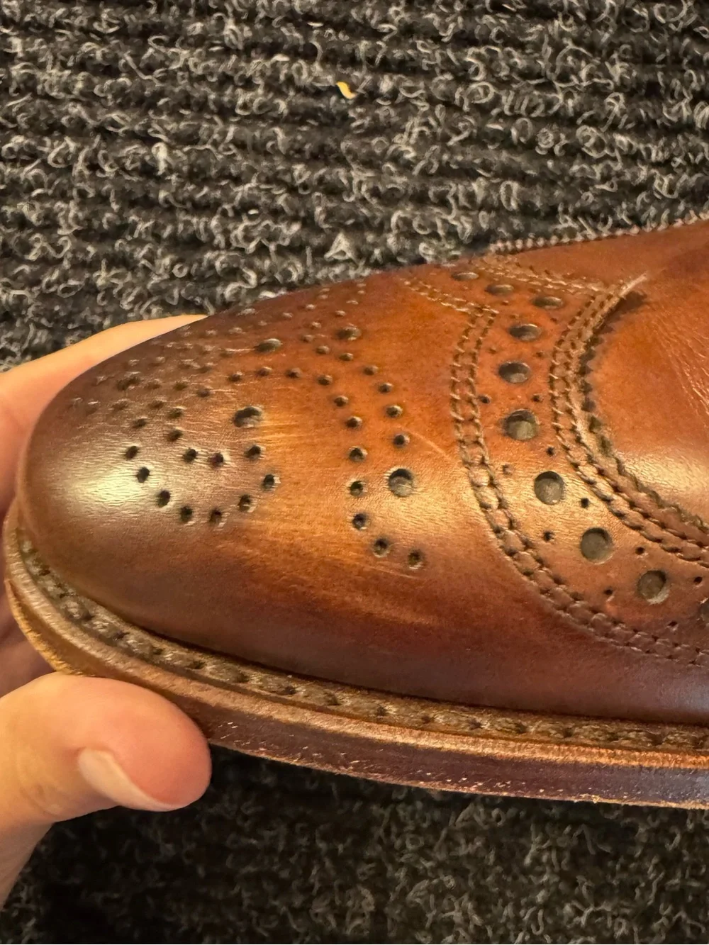Allen Edmonds McAllister Wingtip Oxford Sz 11 2A Dark Chili Handcrafted In USA